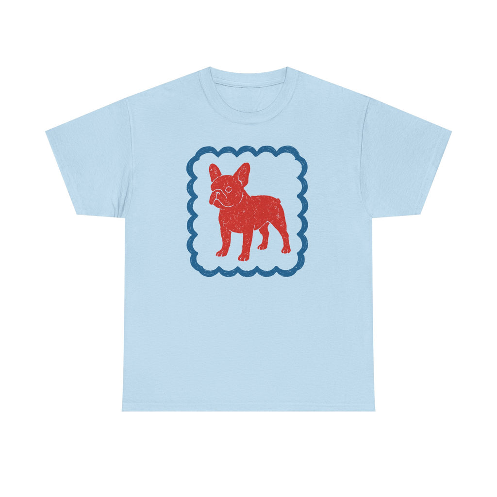 French Bulldog in Decorative Border Graphic Design T-Shirt