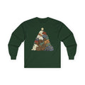 Labrador Retriever Christmas Tree long sleeve tee in Forest Green