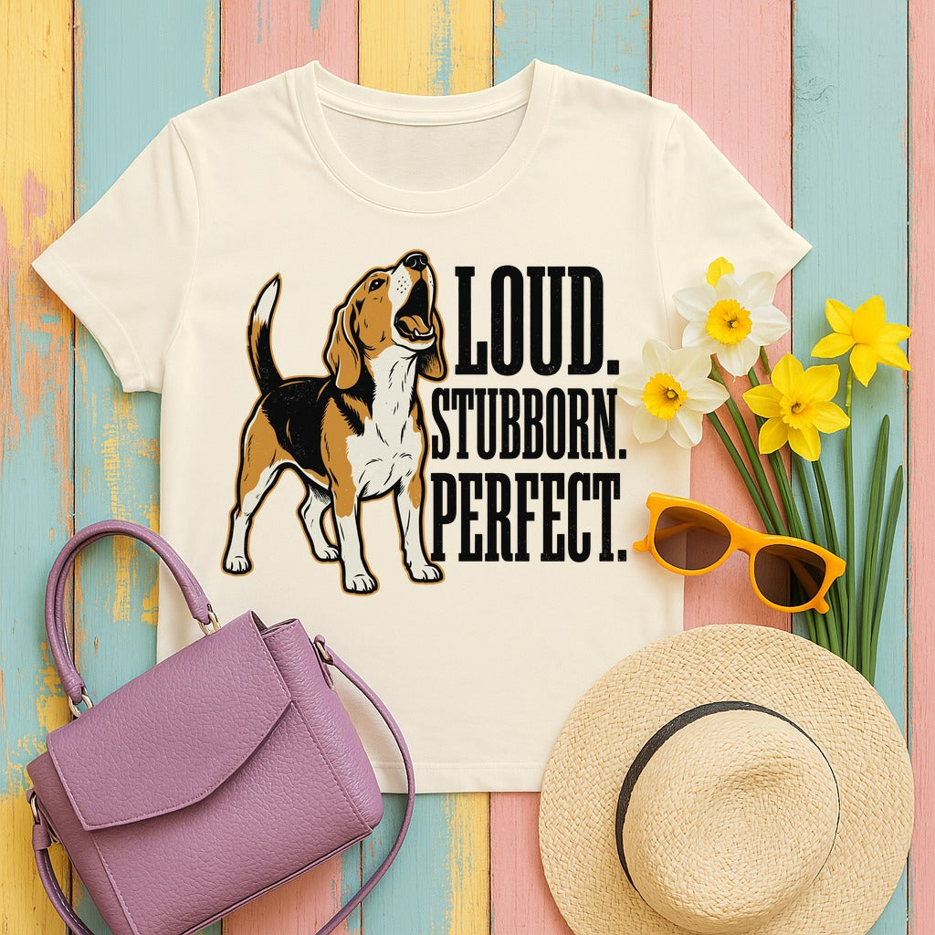 Beagle Soul: The Loud & Stubborn Companion T-Shirt in Natural