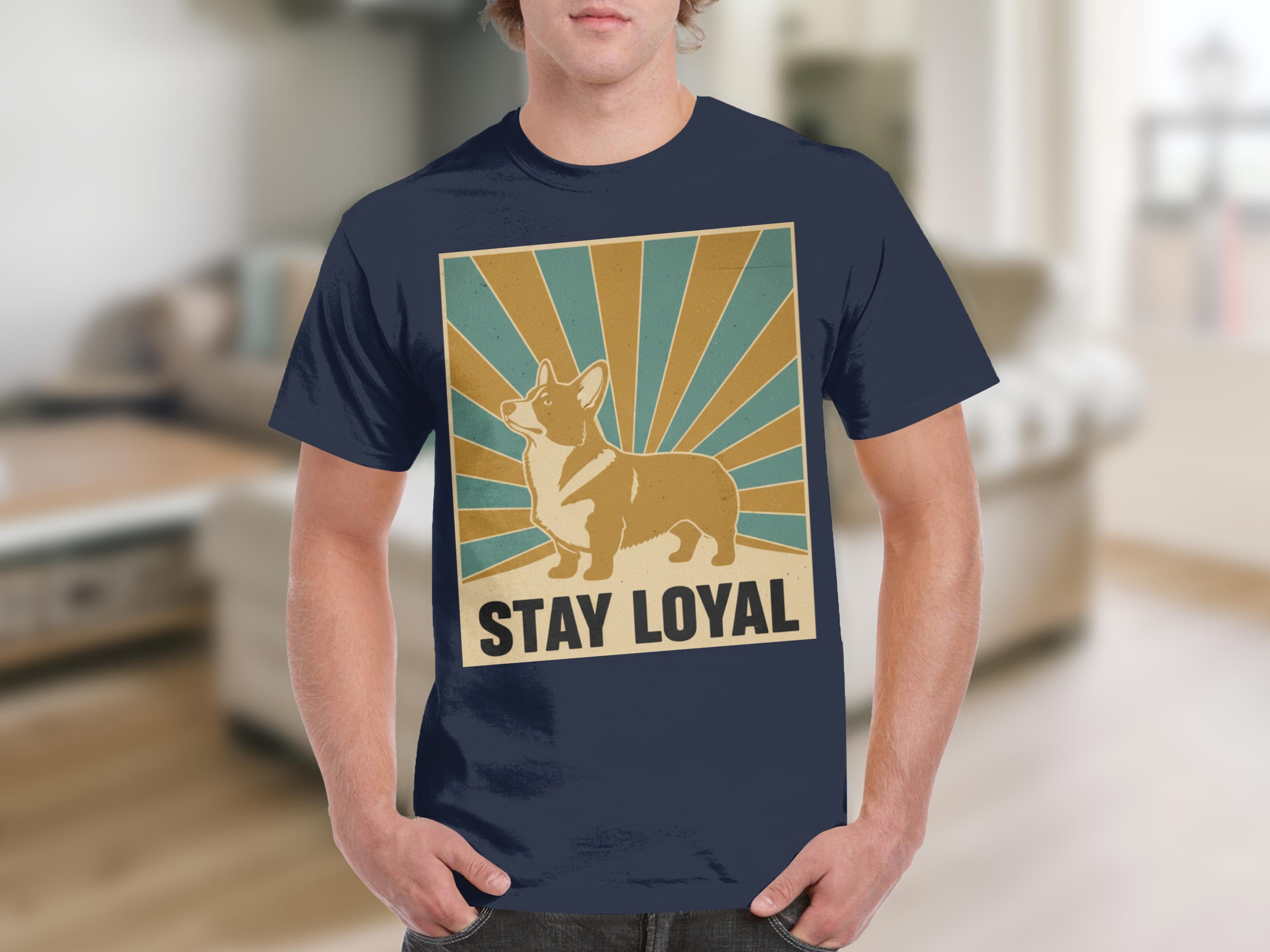 Stay Loyal Retro Corgi Graphic T-Shirt Product