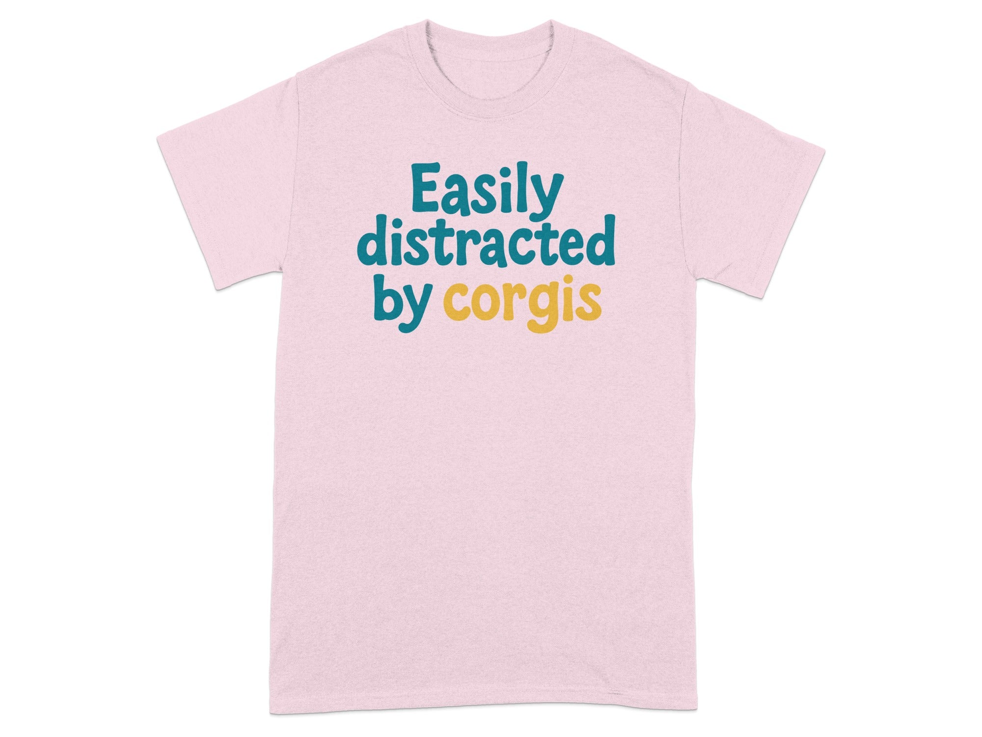 Easily distracted by corgis graphic tee product