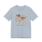 German Shorthaired Pointer Points at Flowers Tee