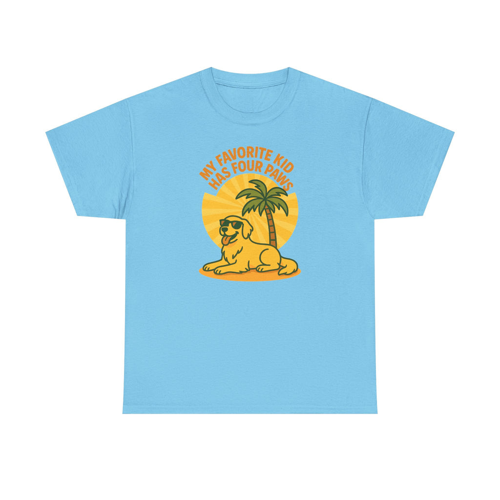 My Favorite Kid Has Four Paws With Golden Retriever T-Shirt