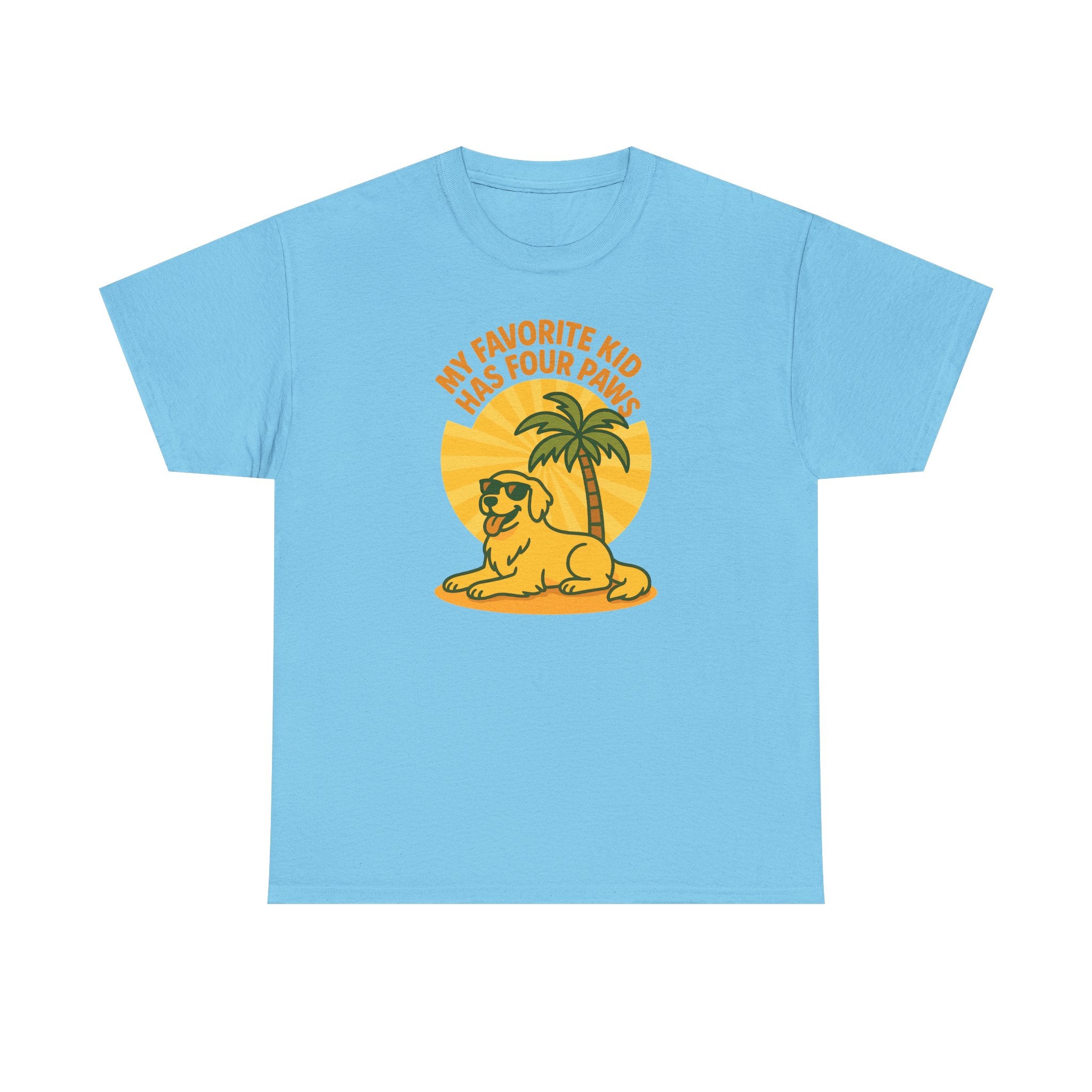My Favorite Kid Has Four Paws With Golden Retriever T-Shirt