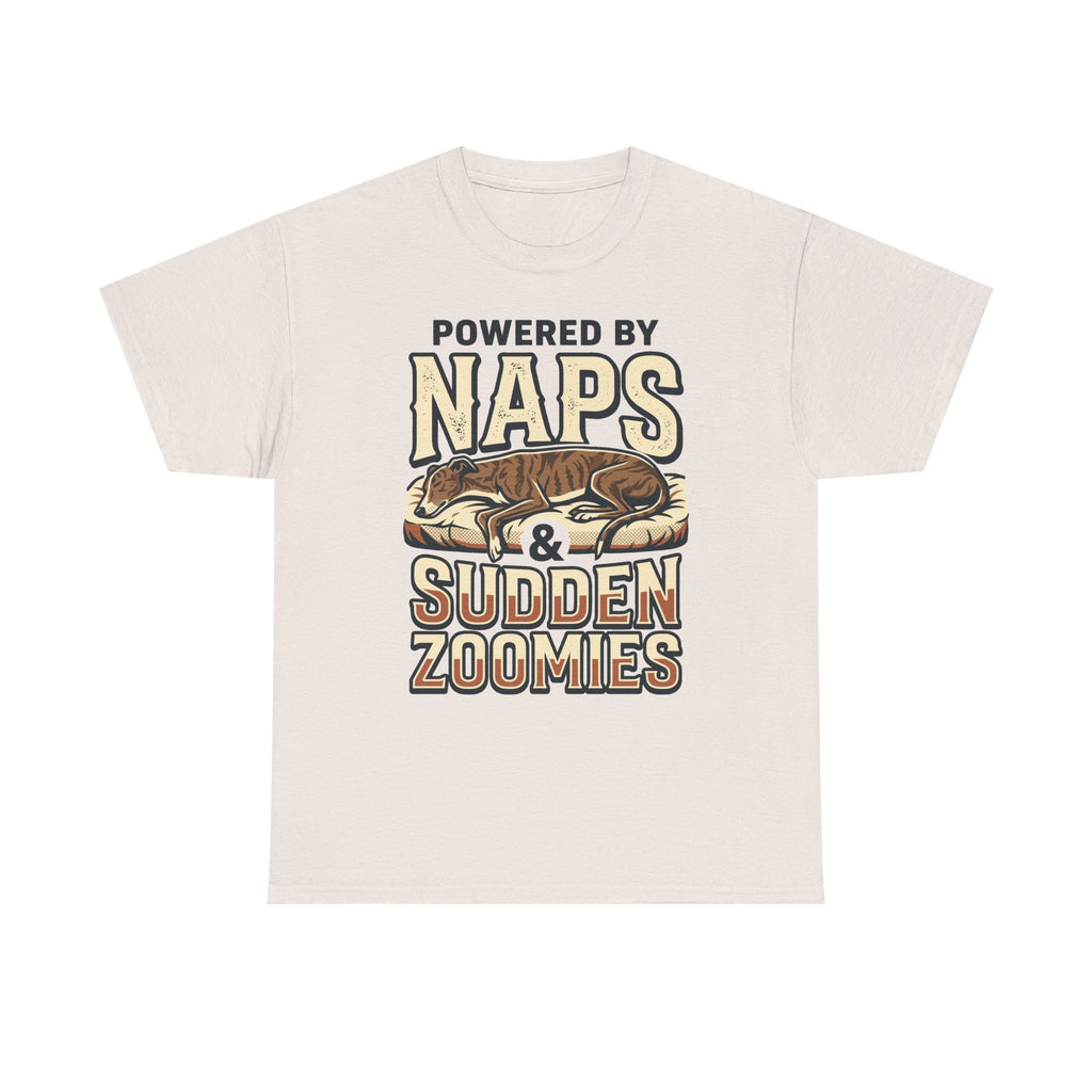 Powered By Naps & Zoomies Greyhound T-Shirt