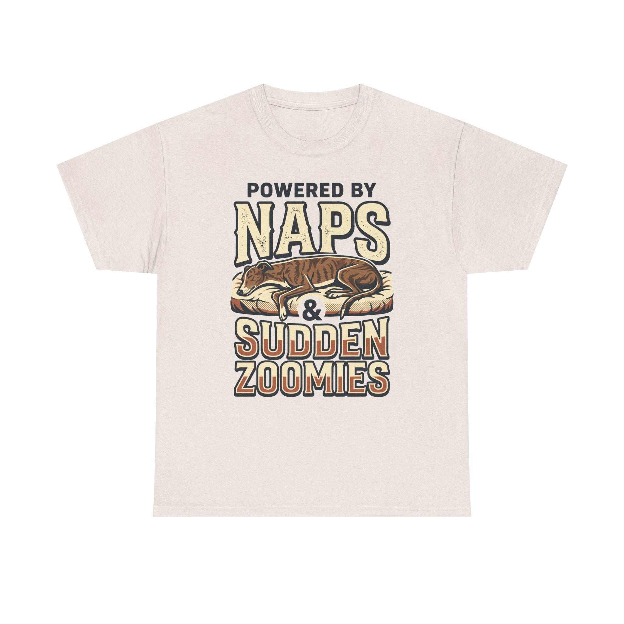 Powered By Naps & Zoomies Greyhound T-Shirt