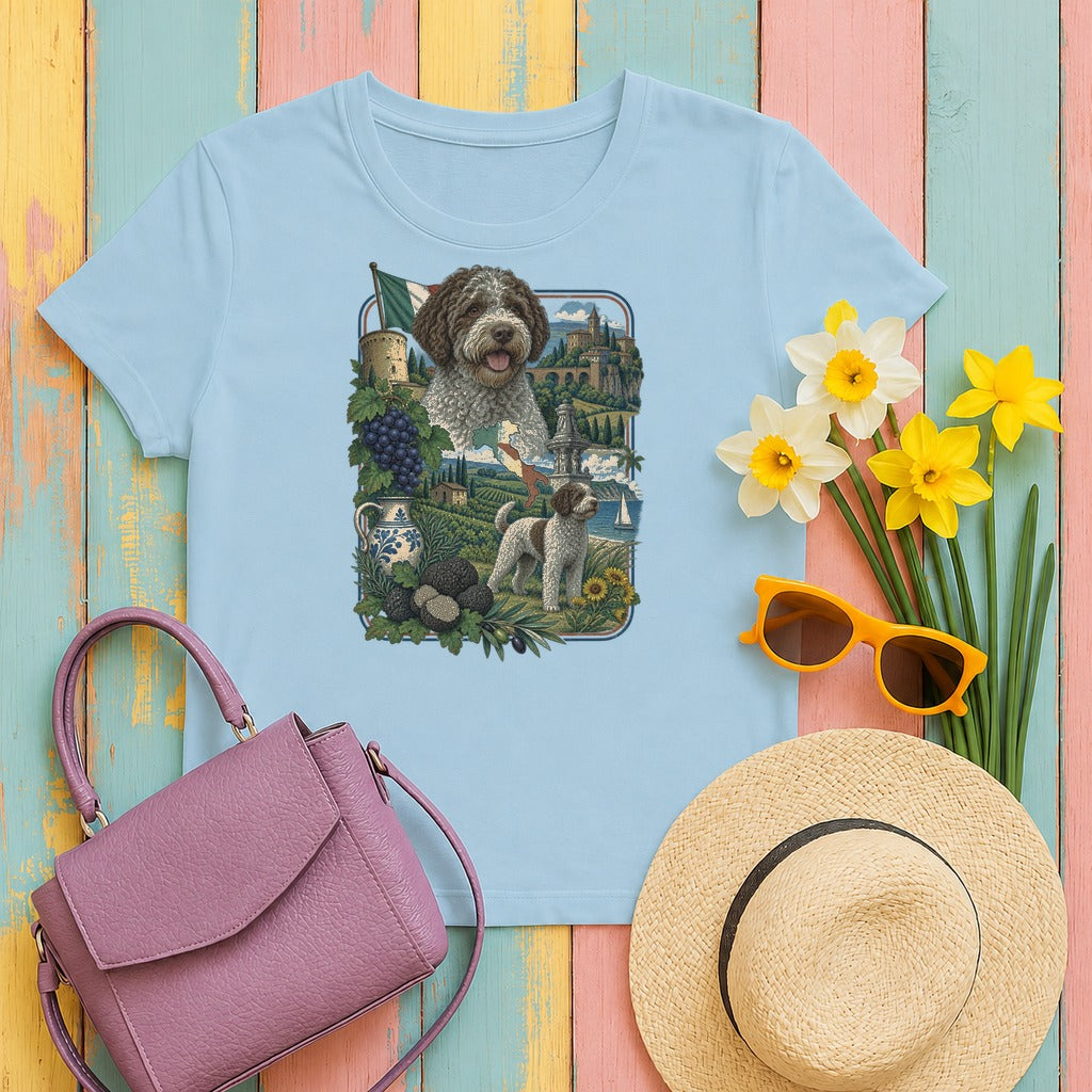 Lagotto Romagnolo Italy Heritage tee, Light Blue