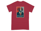 Humorous Point Dog Wearing Suit Graphic T-Shirt