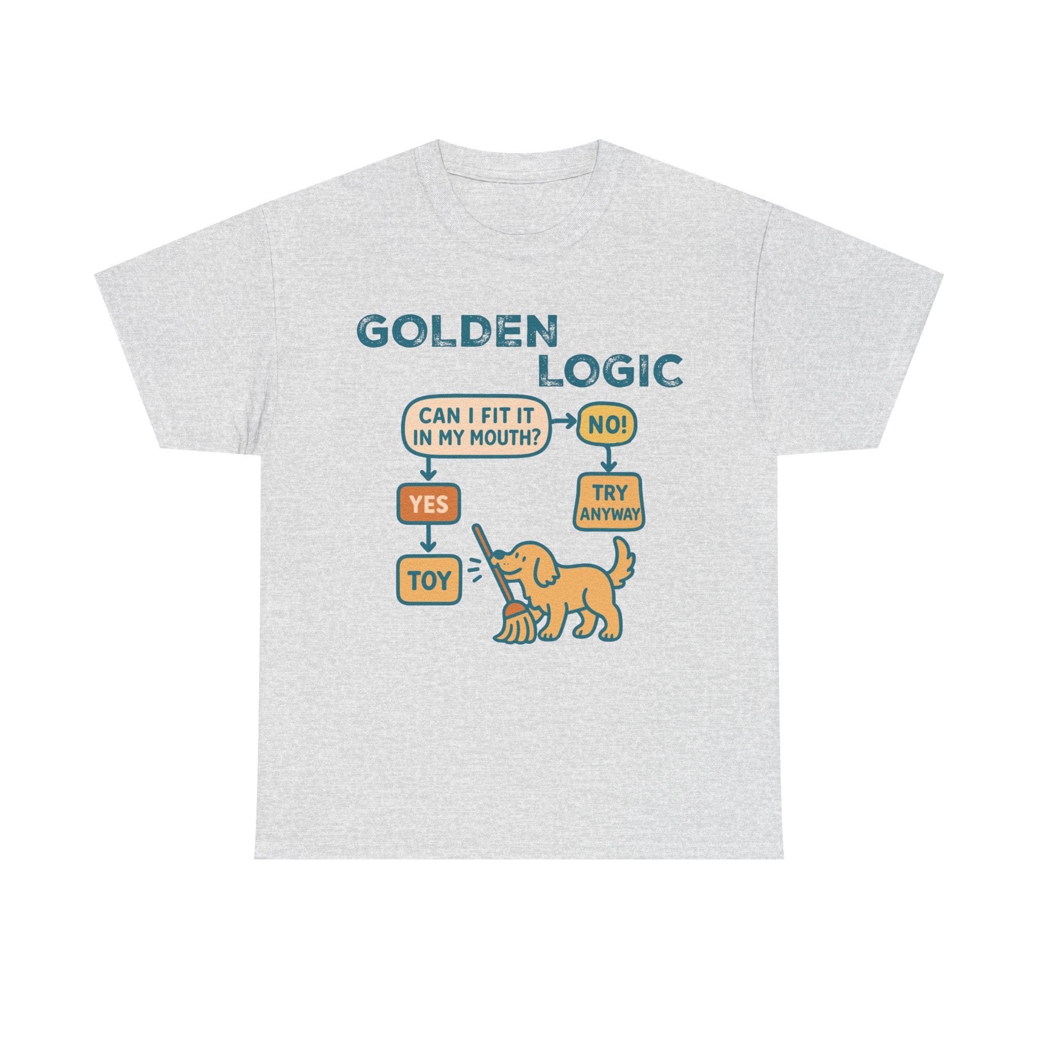 Golden Retriever Logic -- Toy! Ash T-Shirt