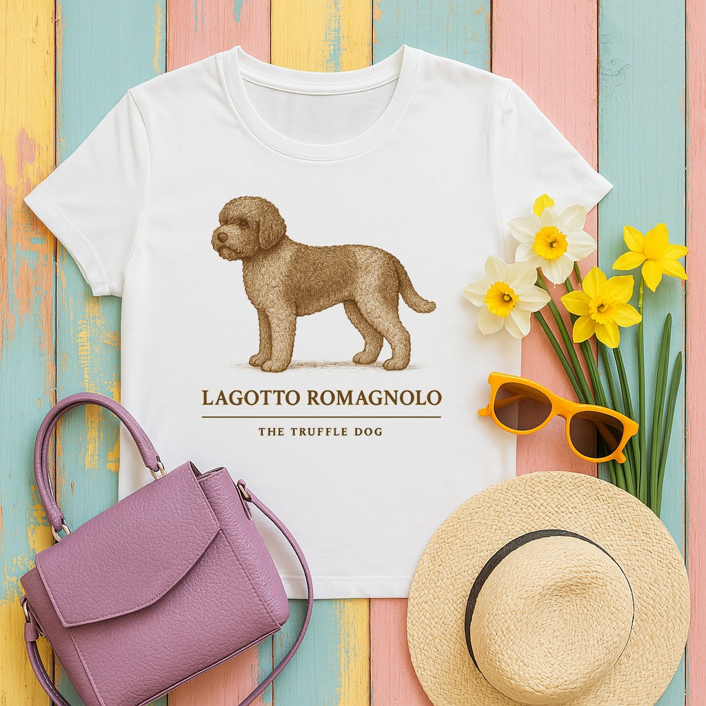 lagotto romagnolo field-guide-portrait tee flat lay hero