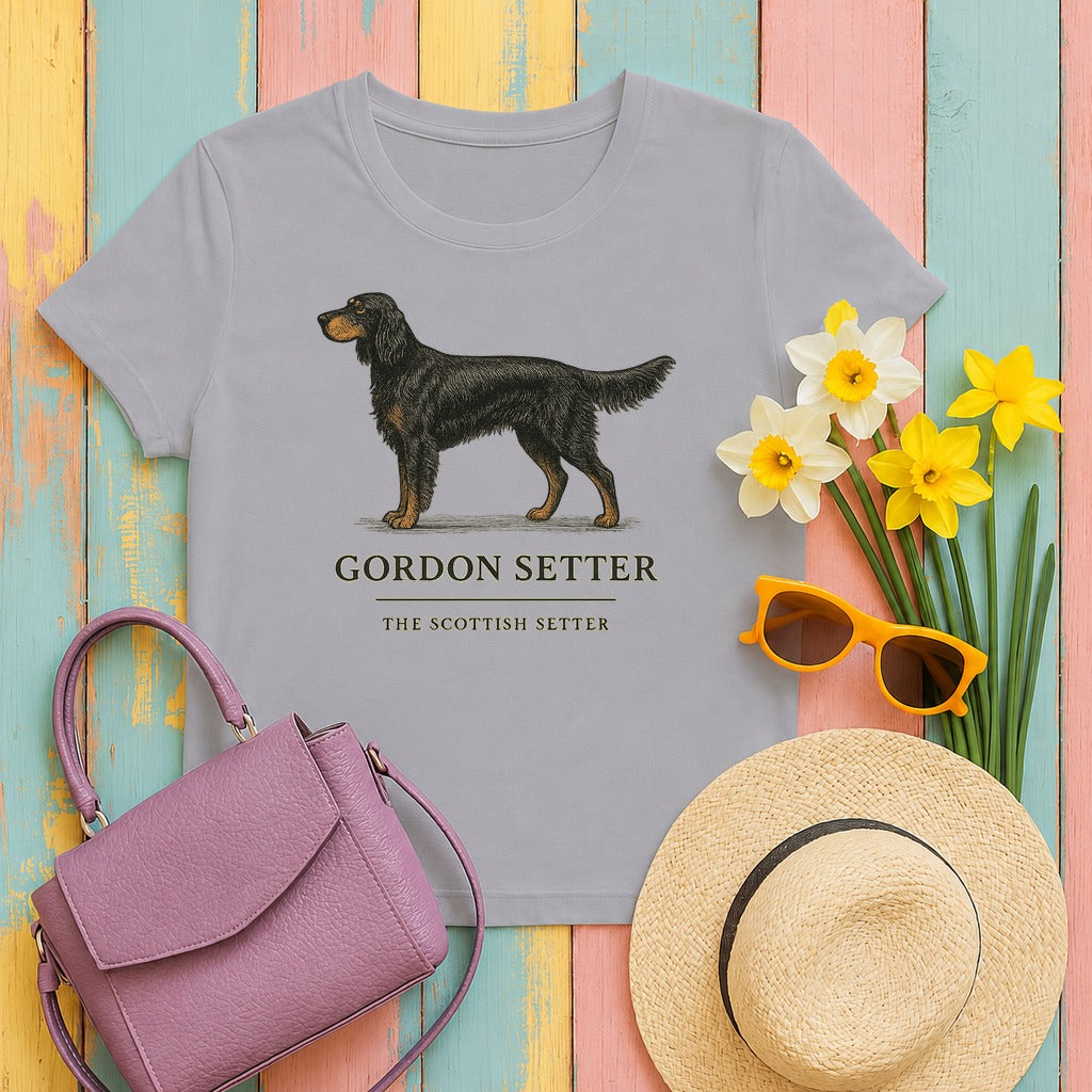 Gordon Setter Field Guide Tee in Athletic Heather