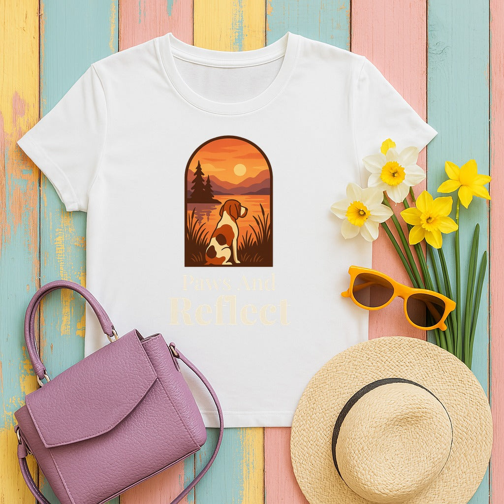 Bracco Italiano Paws and Reflect Tee in White