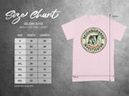 Gildan 5000 t-shirt size chart for Neighborhood Investigator shirt.