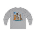 Mid-Century Pointer Crew Long Sleeve Tee in Sport Grey
