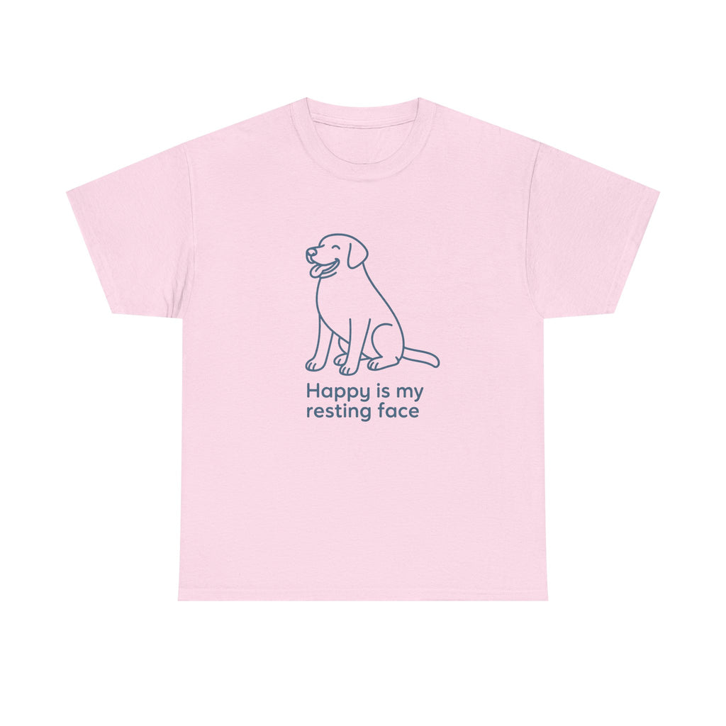 Happy Is My Resting Face - Funny Black Lab Tee