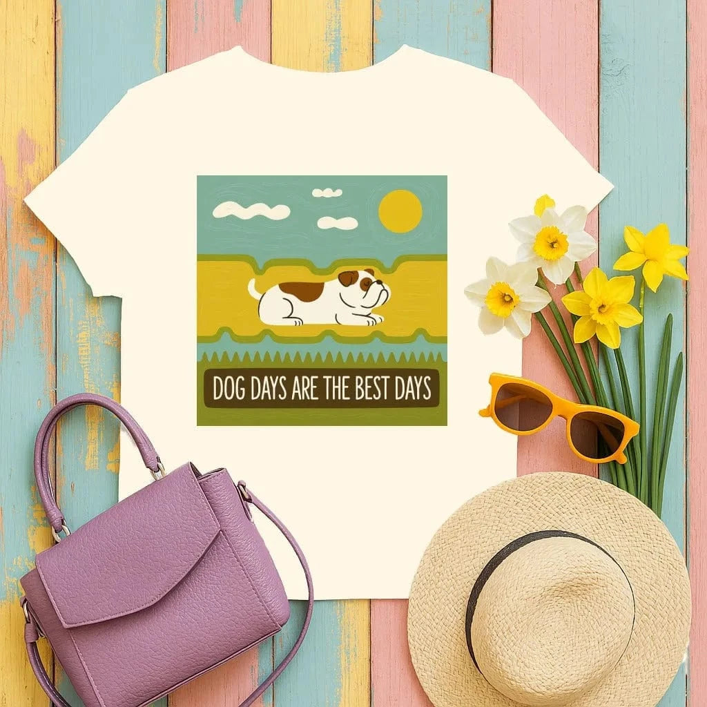 Dog Days Are the Best Days Bulldog T-Shirt T-shirt