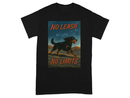 No Leash No Limits Graphic Dog T-Shirt product type