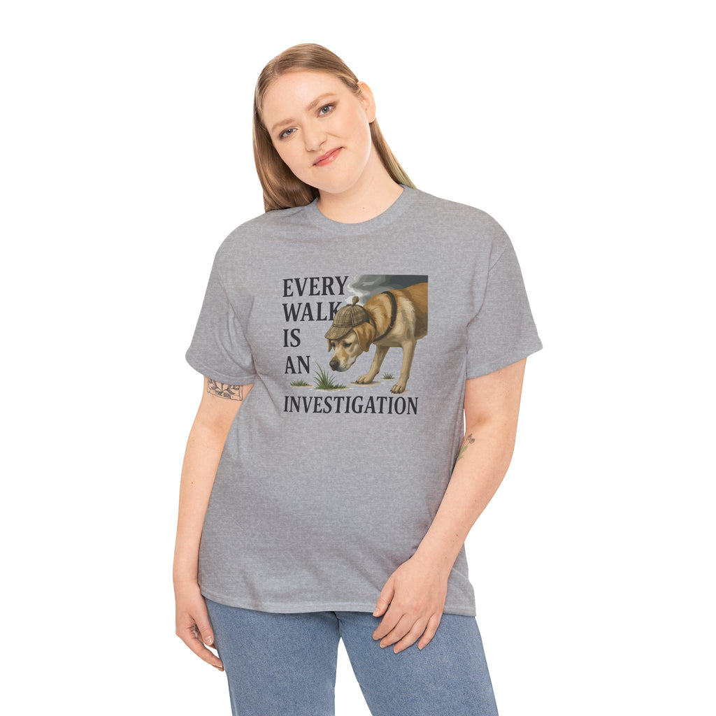 Yellow Lab Every Walk is an Investigation Tee