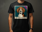 Black t-shirt with a beagle portrait and "ENDLESS HUNGER" text.