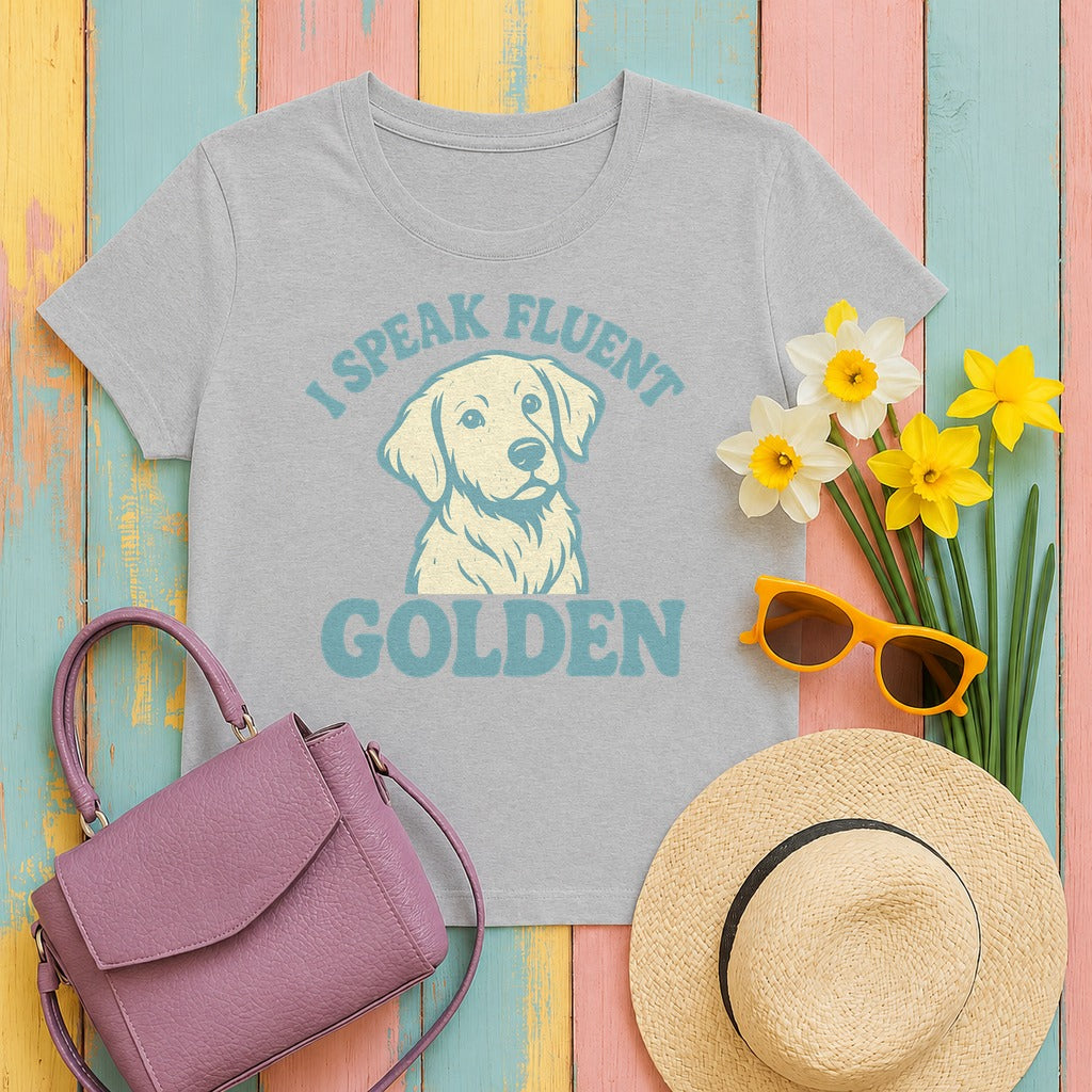 I Speak Fluent Golden T-Shirt in Sport Grey