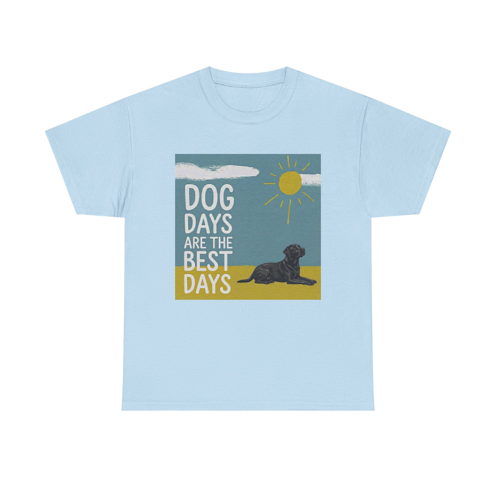 Dog Days Are The Best Days Black Labrador Retriever Art T-Shirt