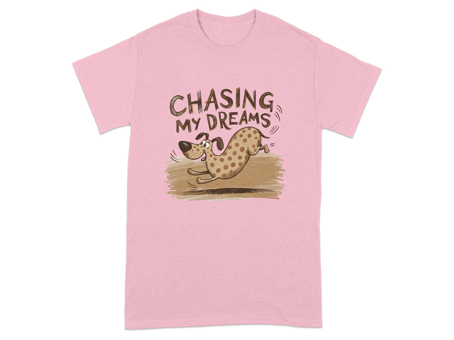 Chasing My Dreams Cartoon Dog T-shirt product type
