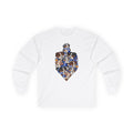 Australian Shepherd Hanukkah Dreidel long sleeve tee in White