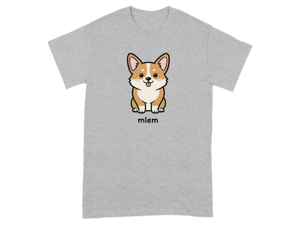 Cute Corgi Graphic Tee Mlem Slogan Dog Lover Shirt