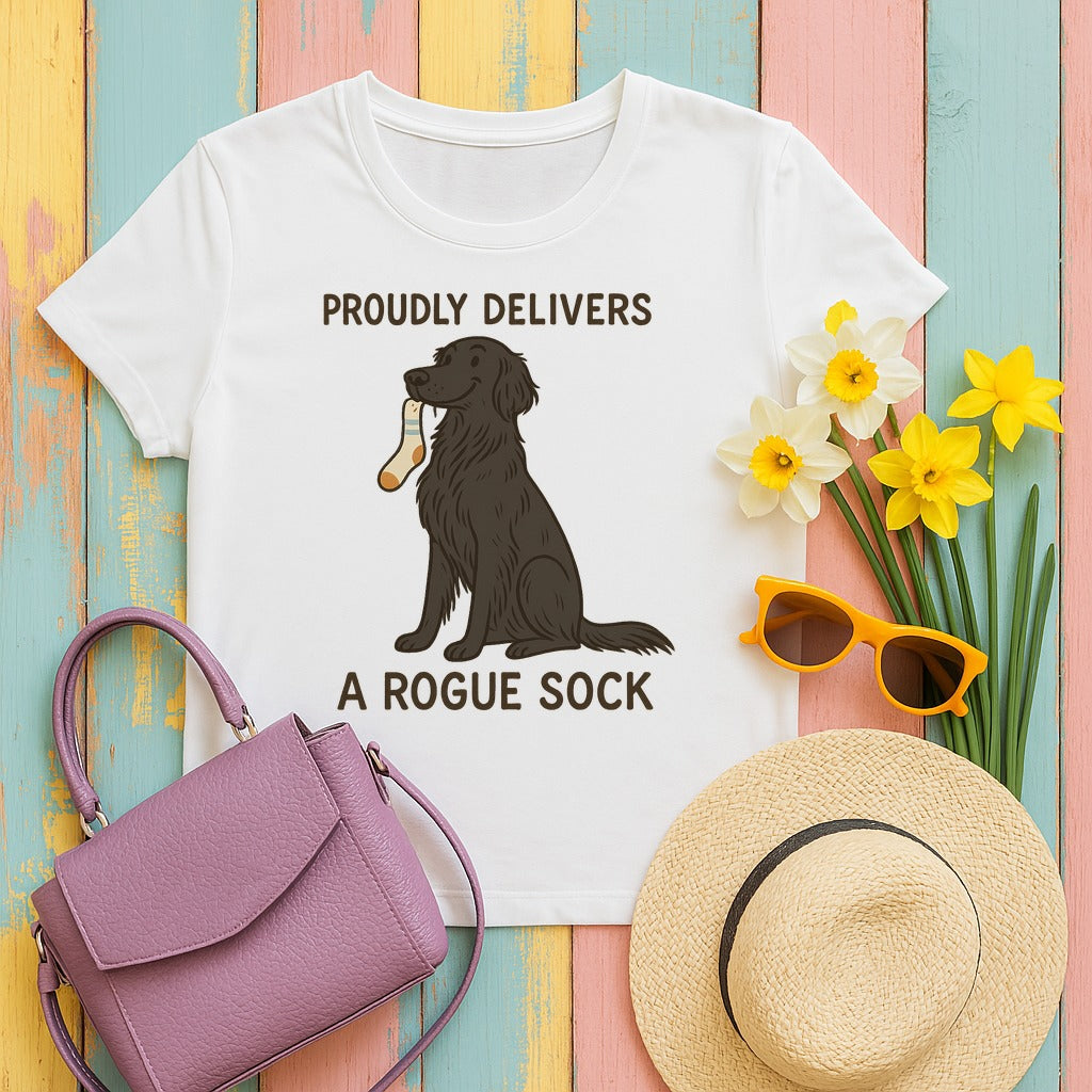 Flat-Coat Proudly Delivers a Rogue Sock Tee in White