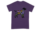 Colorful Flower Pattern Dog Print Graphic T-Shirt