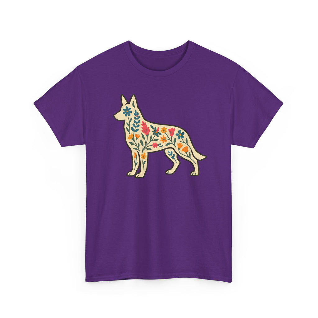 Floral German Shepherd T-Shirt