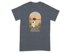 German Shorthaired Pointer looking at sunset with text "Paws And Reflect".
