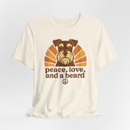 Peace Love and a Beard Schnauzer T-Shirt