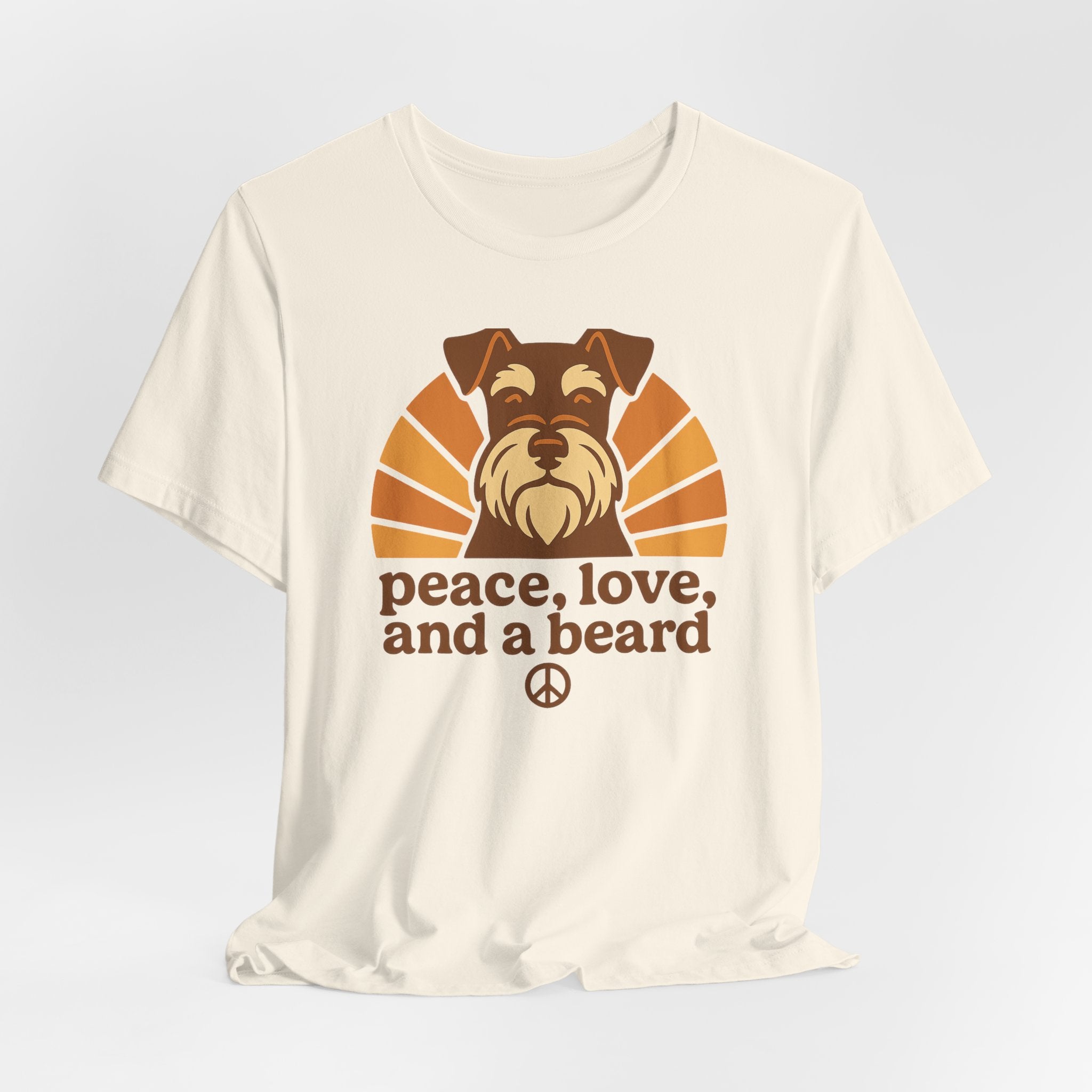 Peace Love and a Beard Schnauzer T-Shirt