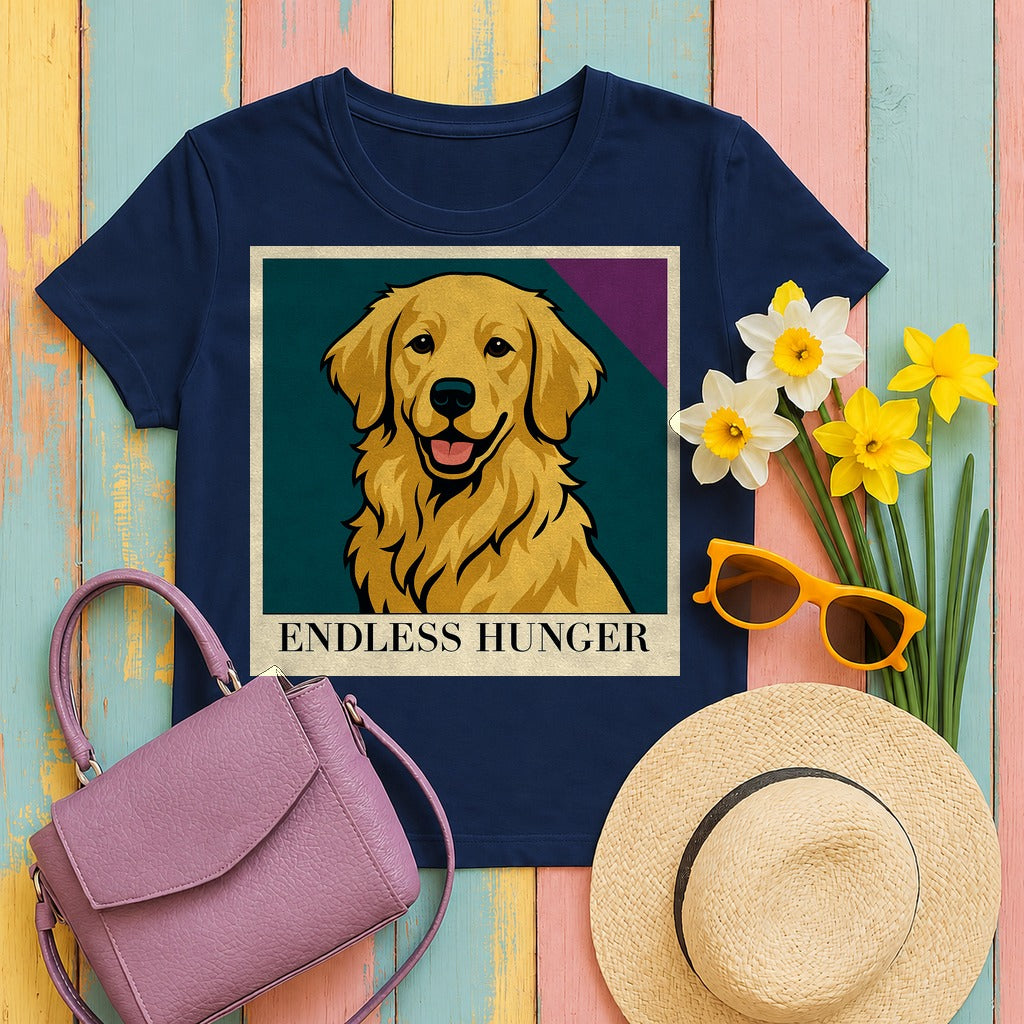 Endless Hunger Golden Retriever T-Shirt in Navy