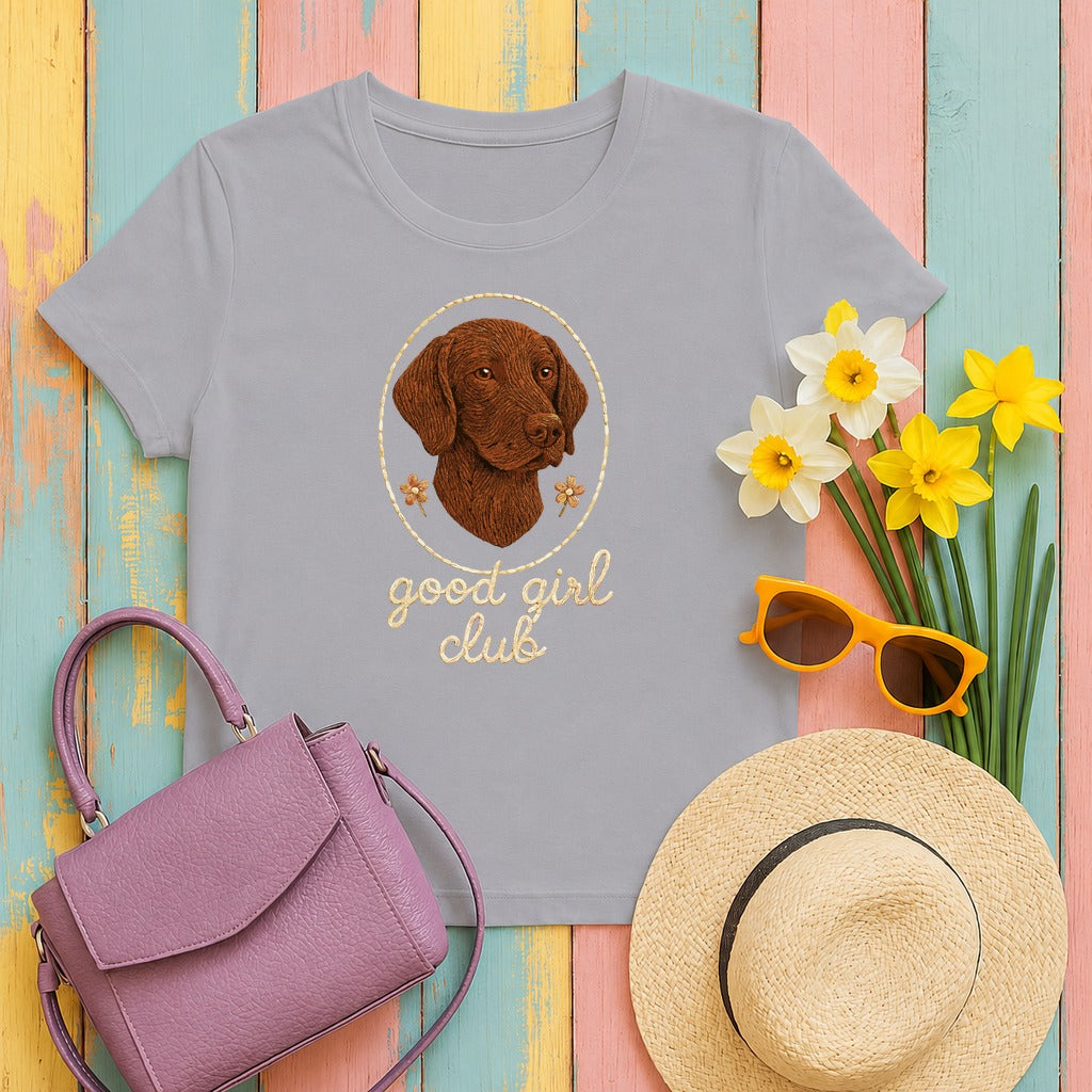 German Shorthaired Pointer Good Girl Club T-shirt in Athletic Heather