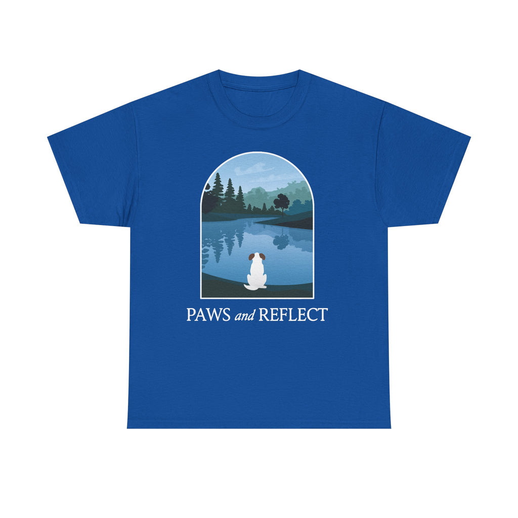 Paws and Reflect White Dog T-Shirt