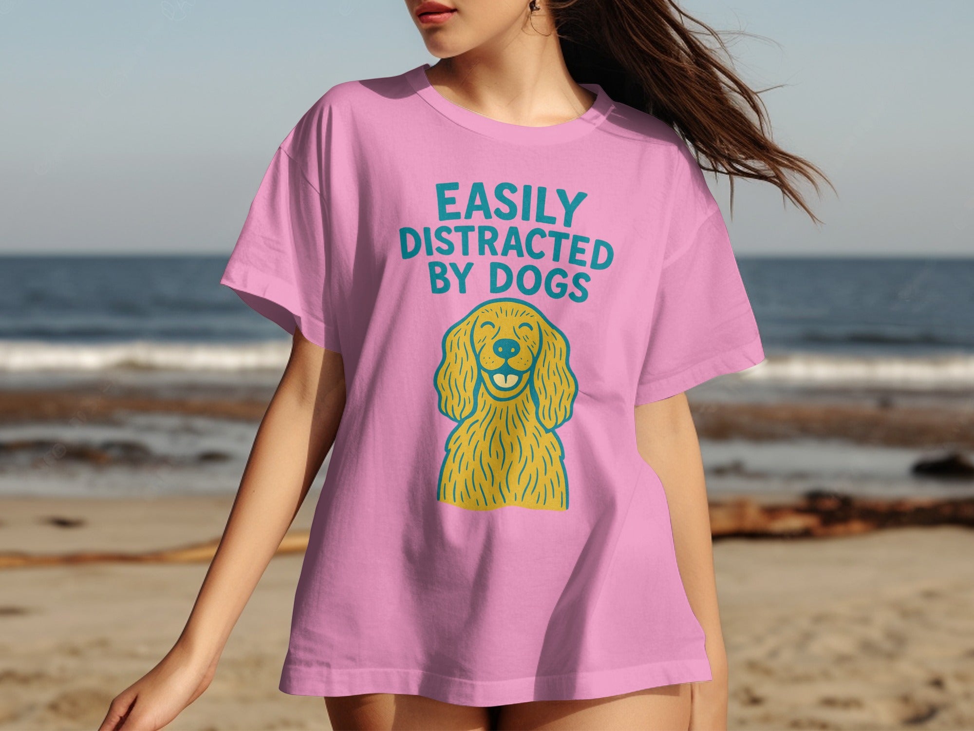 Easily Distracted By Dogs Graphic T-Shirt