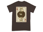 Queen of hearts card featuring a poodle wearing a crown and elaborate robe.
