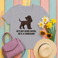 Irish Water Spaniel He's A Comedian Tee in Athletic Heather