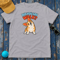 Did You Say Walk Corgi T-Shirt in Athletic Heather - flat lay