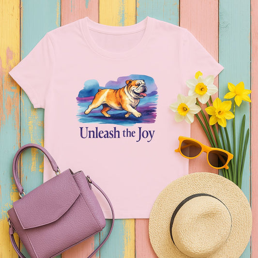 Unleash the Joy Bulldog Print T-shirt product type