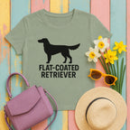flat-coated retriever breed-silhouette tee flat lay hero