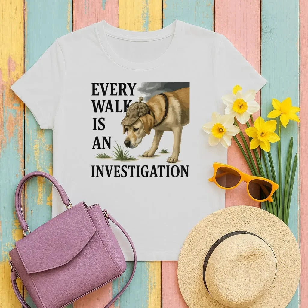 Every Walk Is An Investigation Yellow Lab T-Shirt T-shirt