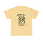 Snacks Make Me Nicer Dog with Beagle T-Shirt