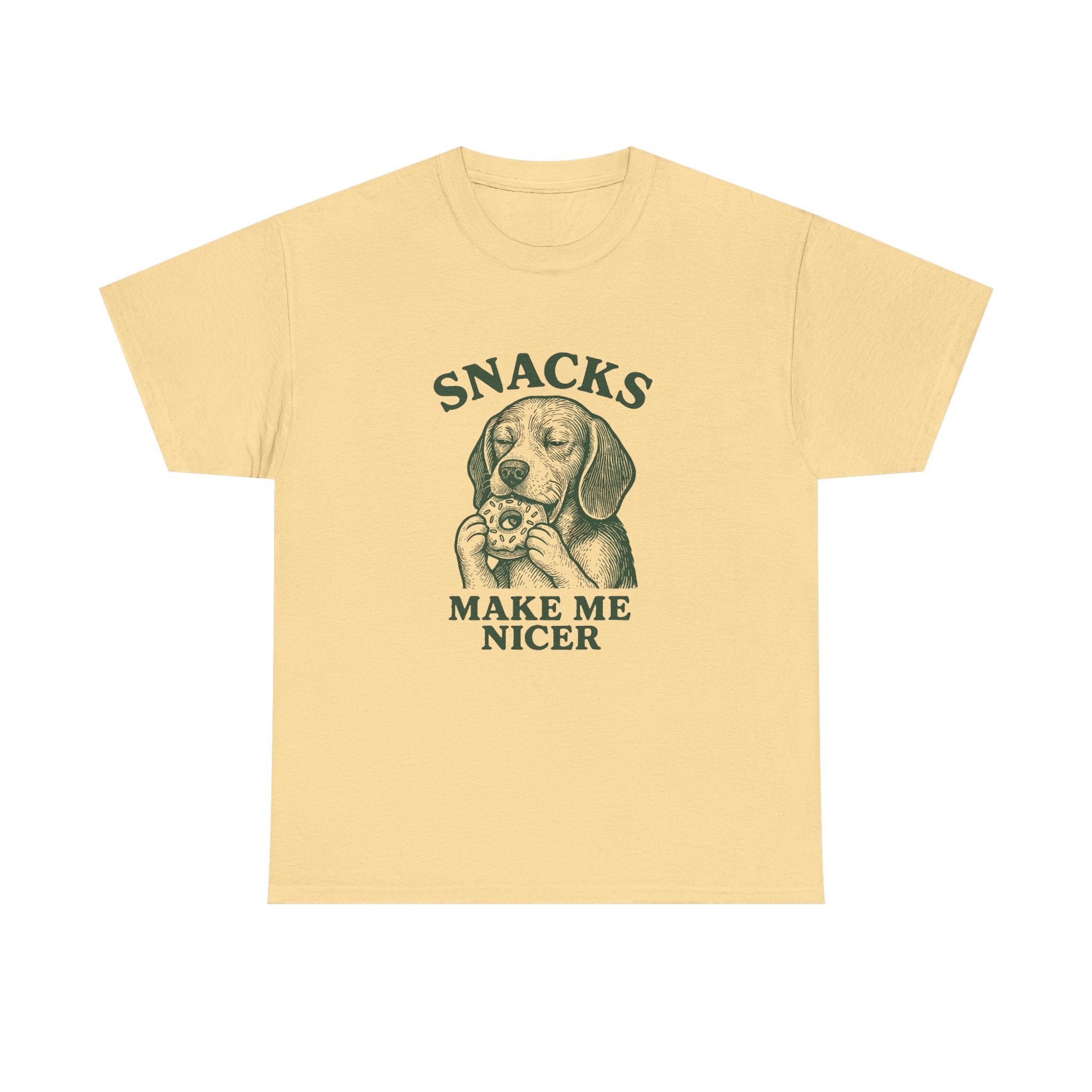 Snacks Make Me Nicer Dog with Beagle T-Shirt