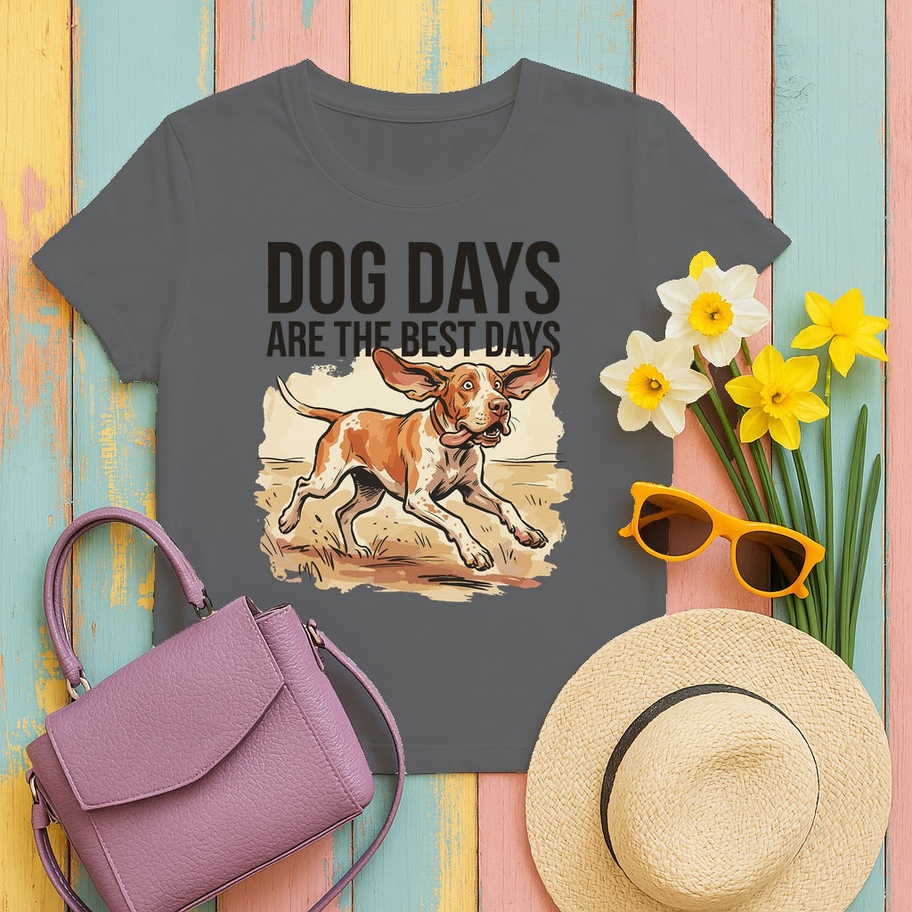 Joyful Dog Days Bracco Italiano T-Shirt in Graphite Heather