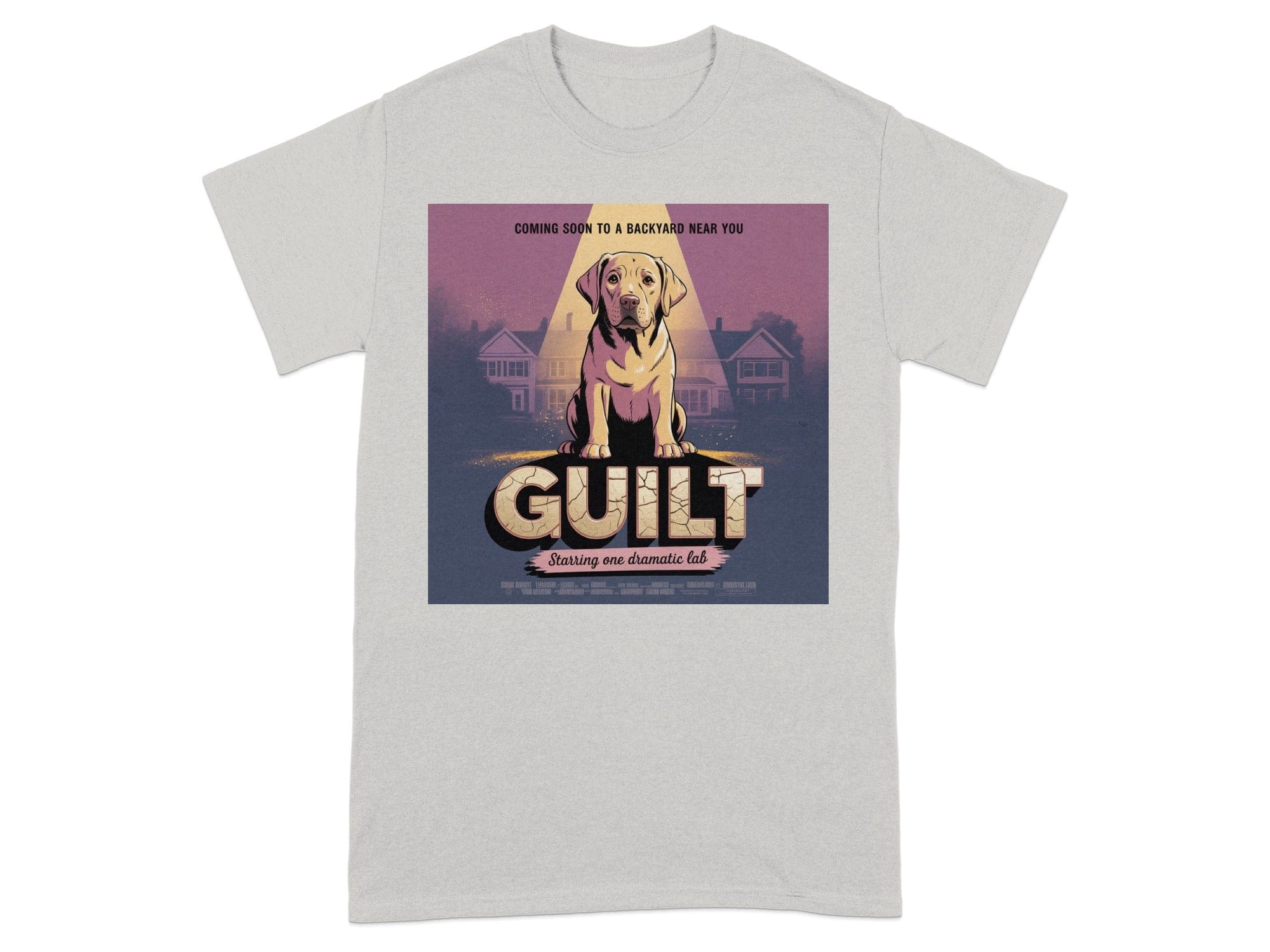 Guilt Coming Soon Dog Movie Parody Poster Shirt product