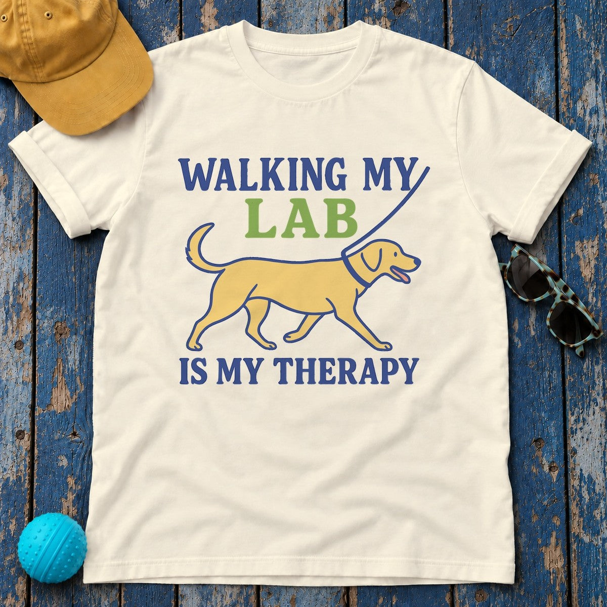 Walking My Lab T-Shirt in Natural