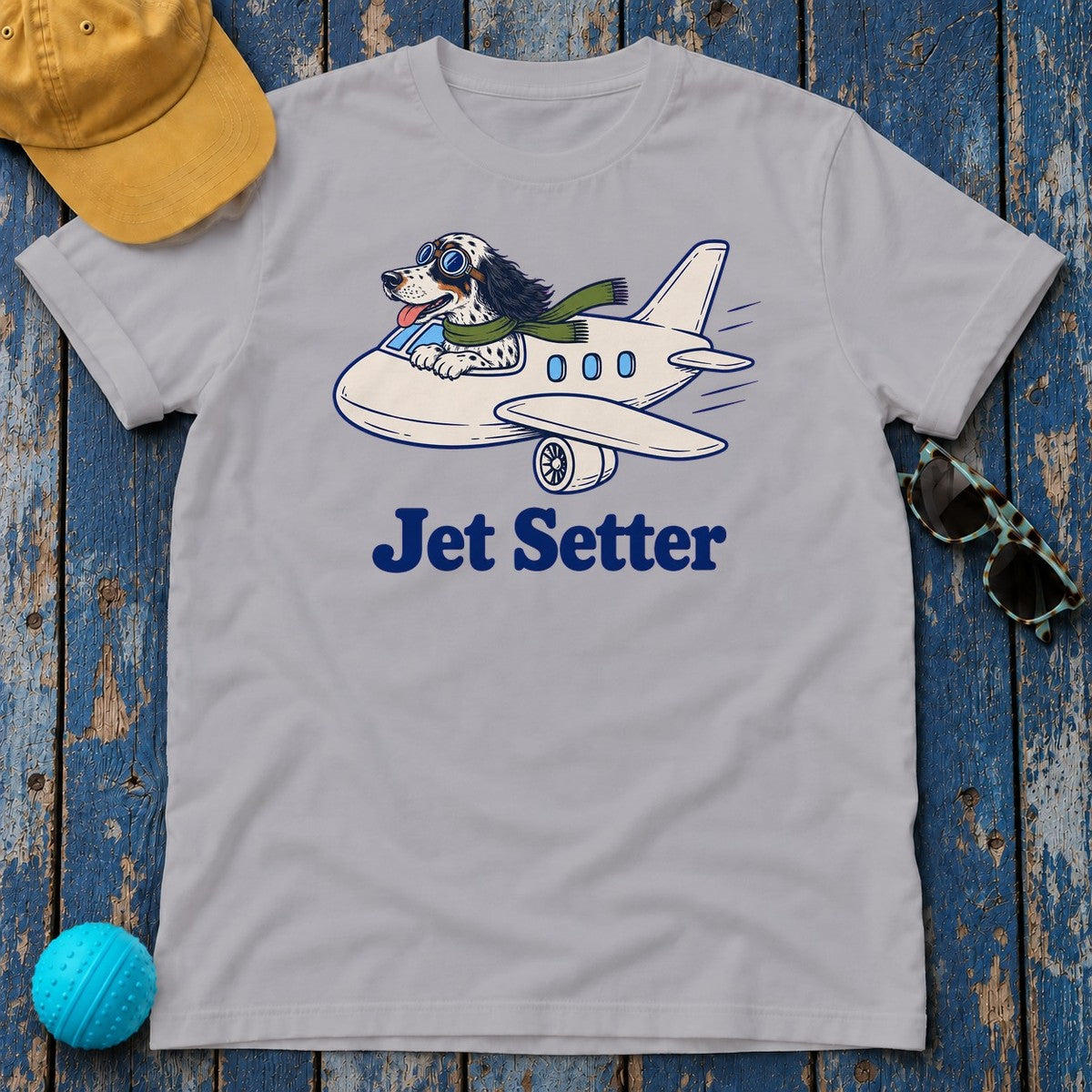 Llewellin Setter Jet Setter Tee in Athletic Heather